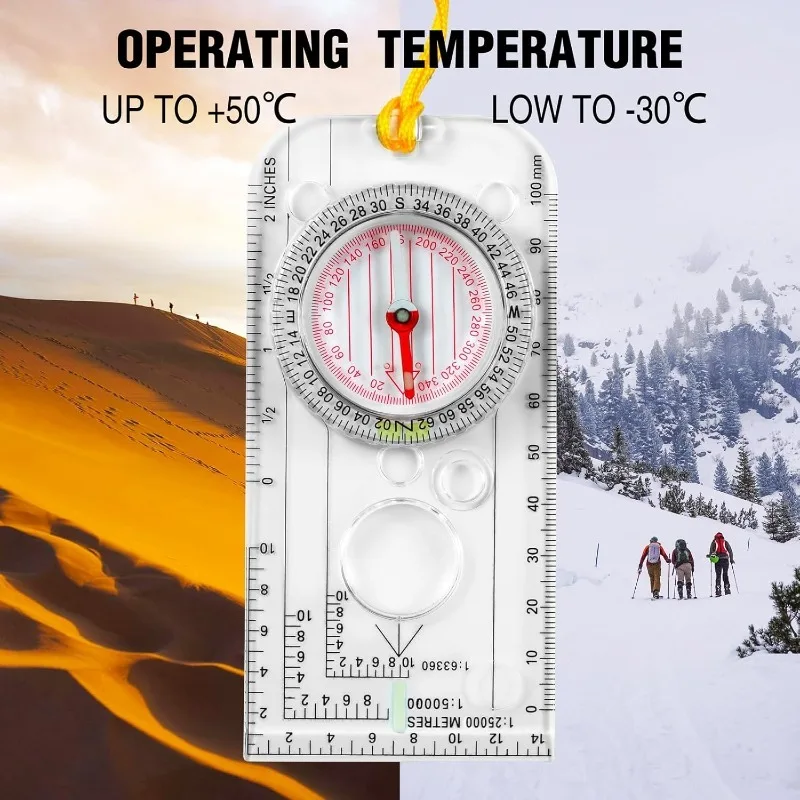 Outdoor Hunting Maps - DC40-3A Compass Navigation Map Ruler Reading