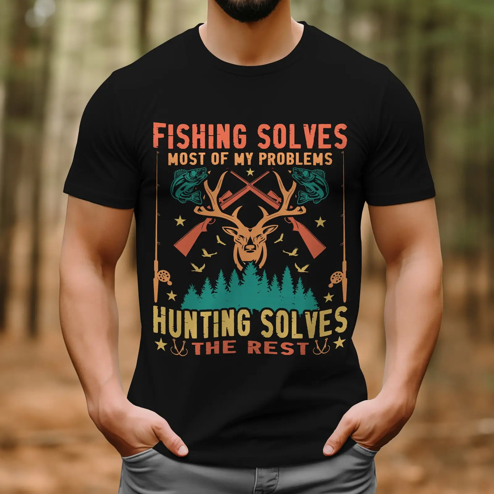 Outdoor Hunting Quotes - Fishing Hunting Funny Quote T Shirt