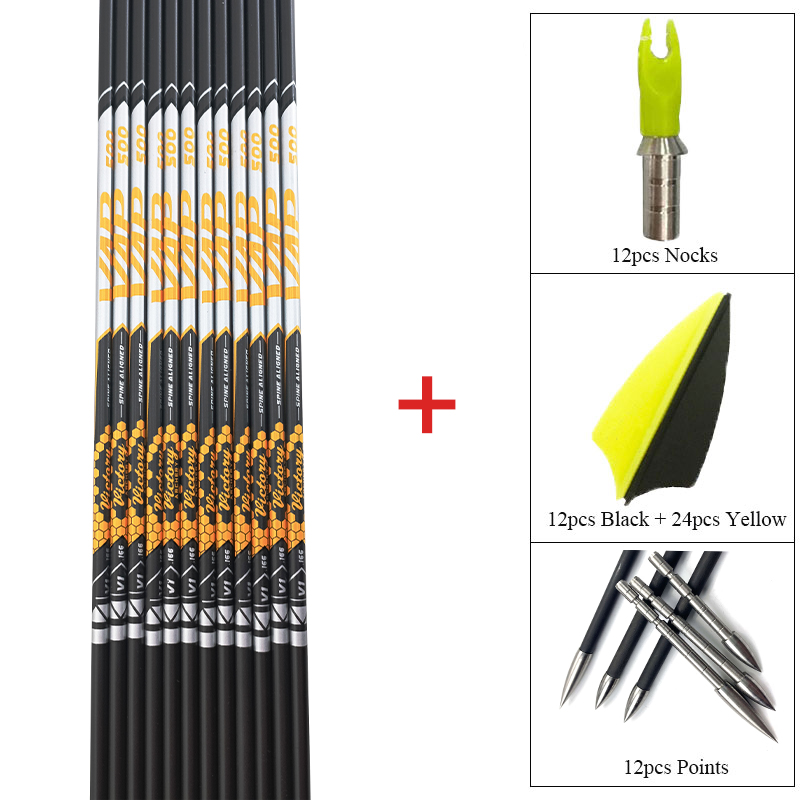 Arrow Carbon Shaft - 12pcs DIY Archery ID 4.2mm Spine