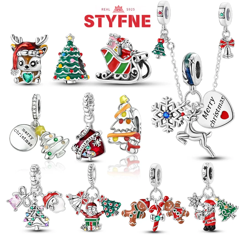 Elk Bugle Call - Christmas Charms Silver 925 Elk Santa