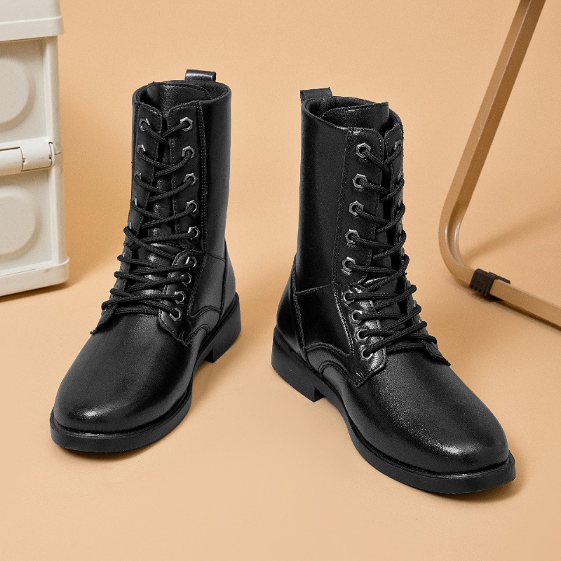 Hunting Outdoor Boots - MAIJIAKA High-top Leather Boots Outdoor Tactical