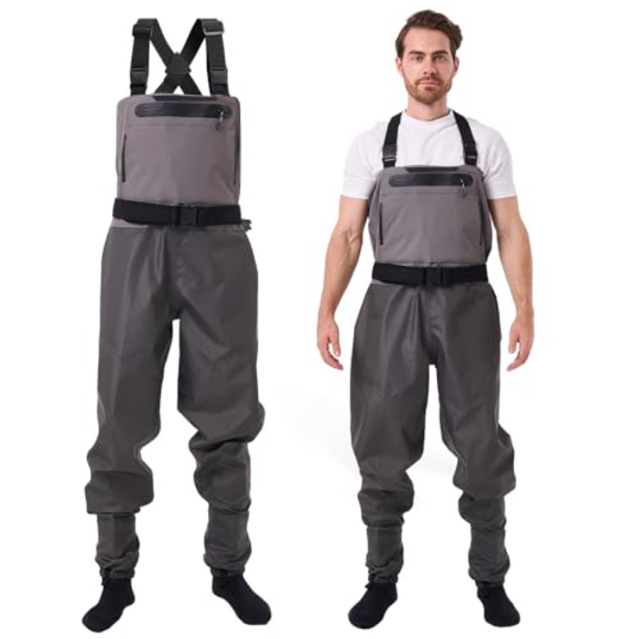 Fishing Waders Breathable - Fishing chest wader with stockingfoot, 3-ply