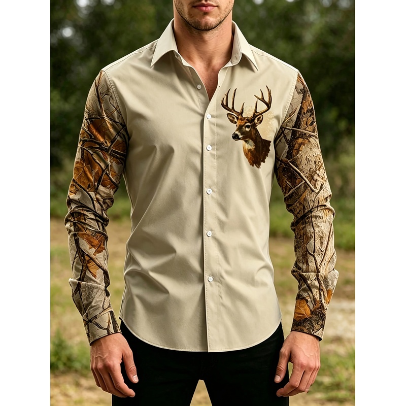 Hunting Outdoor Background - Men's Outdoor Hunting Style Long Sleeve