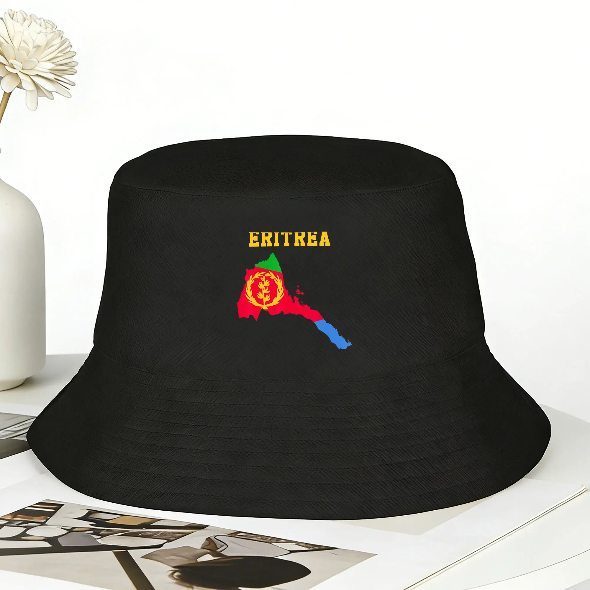 Outdoor Hunting Maps - Eritrea Map Eritrean Flag Bucket Hat