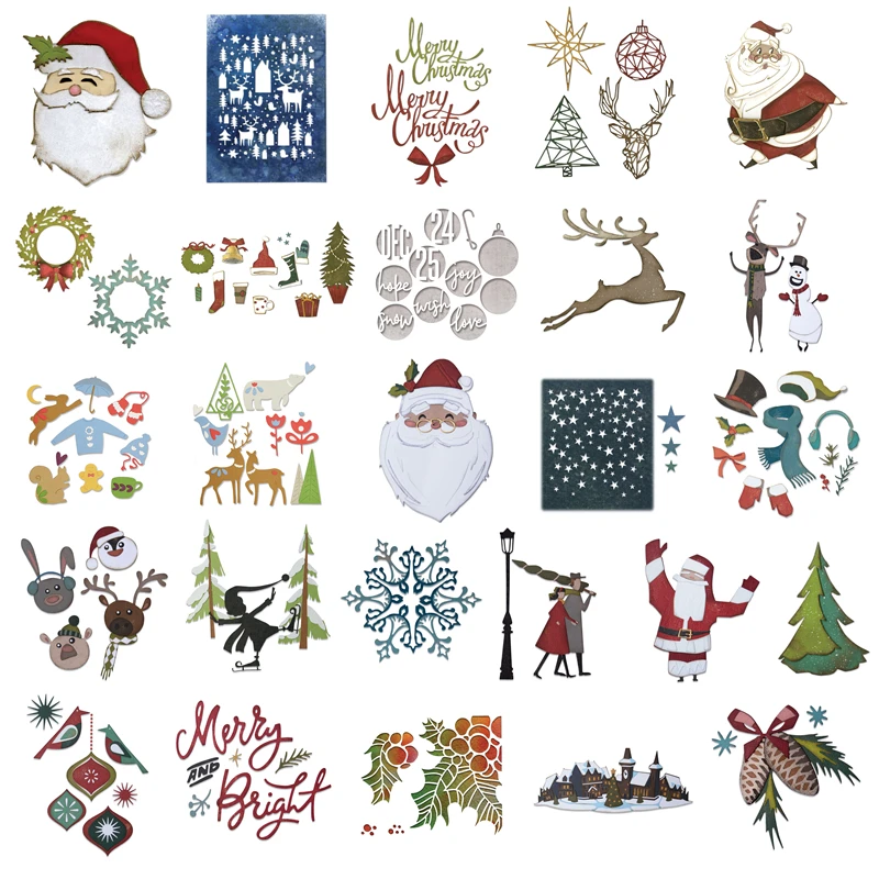 Elk Bugle Call - Merry Christmas Metal Cutting Dies Scrapbooking