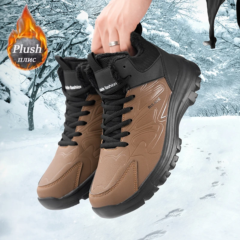 Hunting Outdoor Boots - ELUVA Men Snow Boots Waterproof Insulated