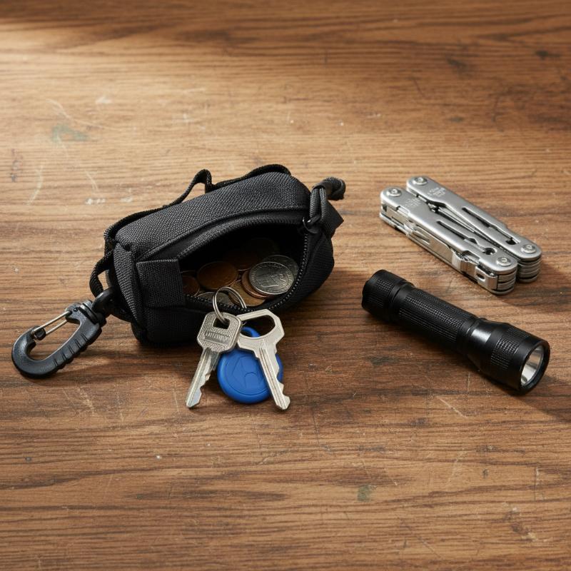 Outdoor EDC Pouch, Zipper Key  - Hunting Outdoors Card ulasan dan harga