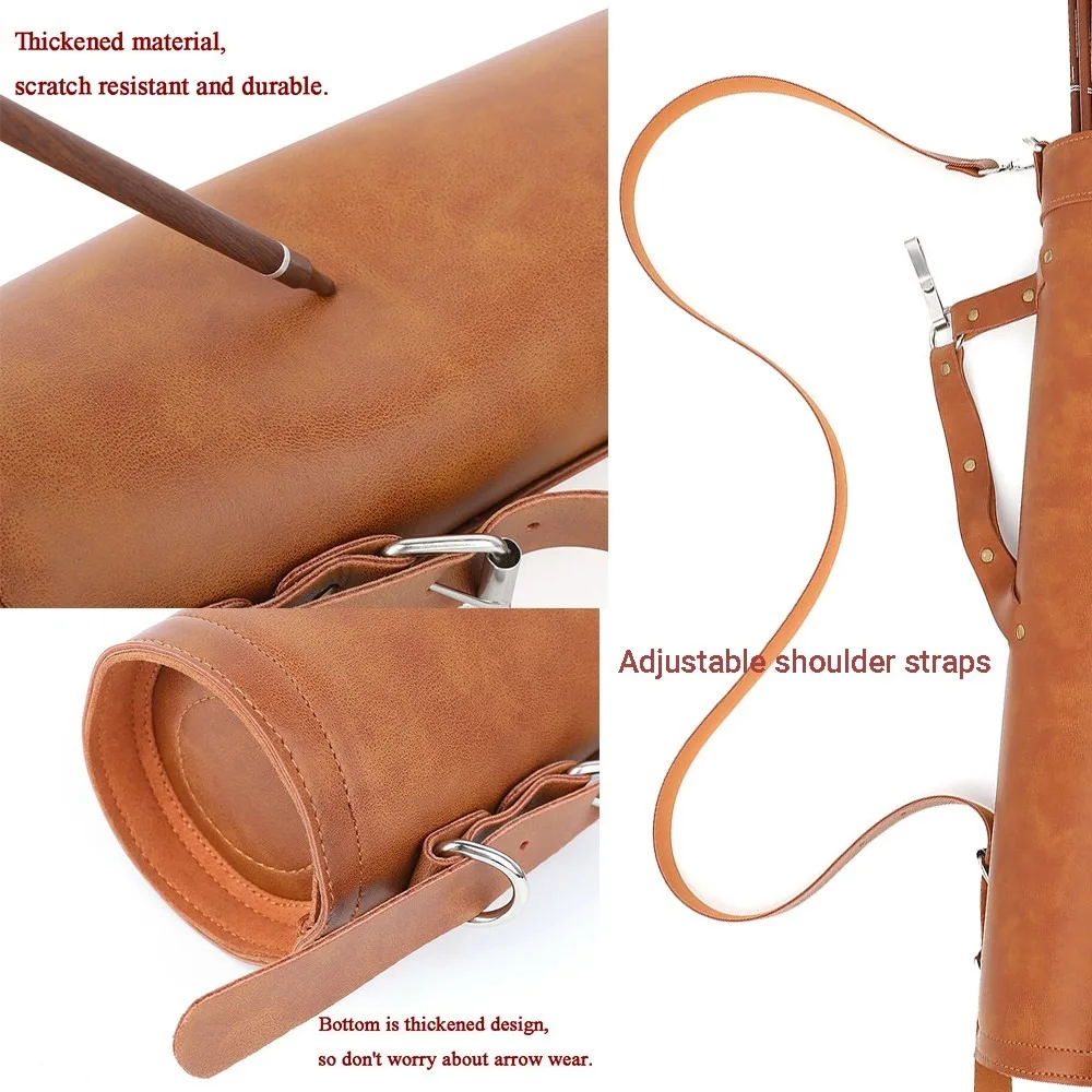 1pc Traditional PU Leather Bac - Quiver Arrow Back ulasan dan harga