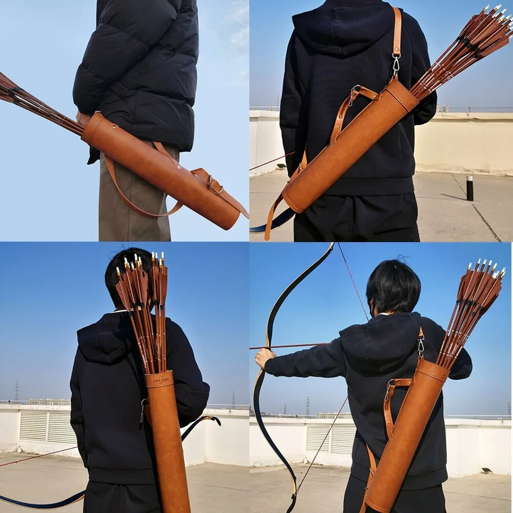 1pc Traditional PU Leather Bac - Quiver Arrow Back ulasan dan harga