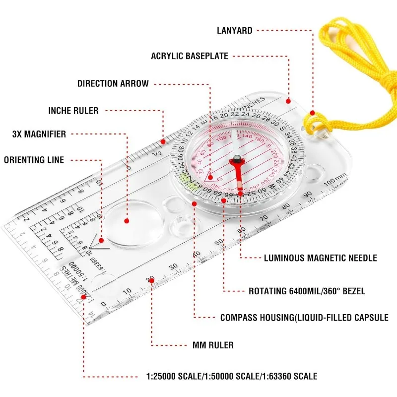 DC40-3A Compass Navigation Map - Outdoor Hunting Maps ulasan dan harga