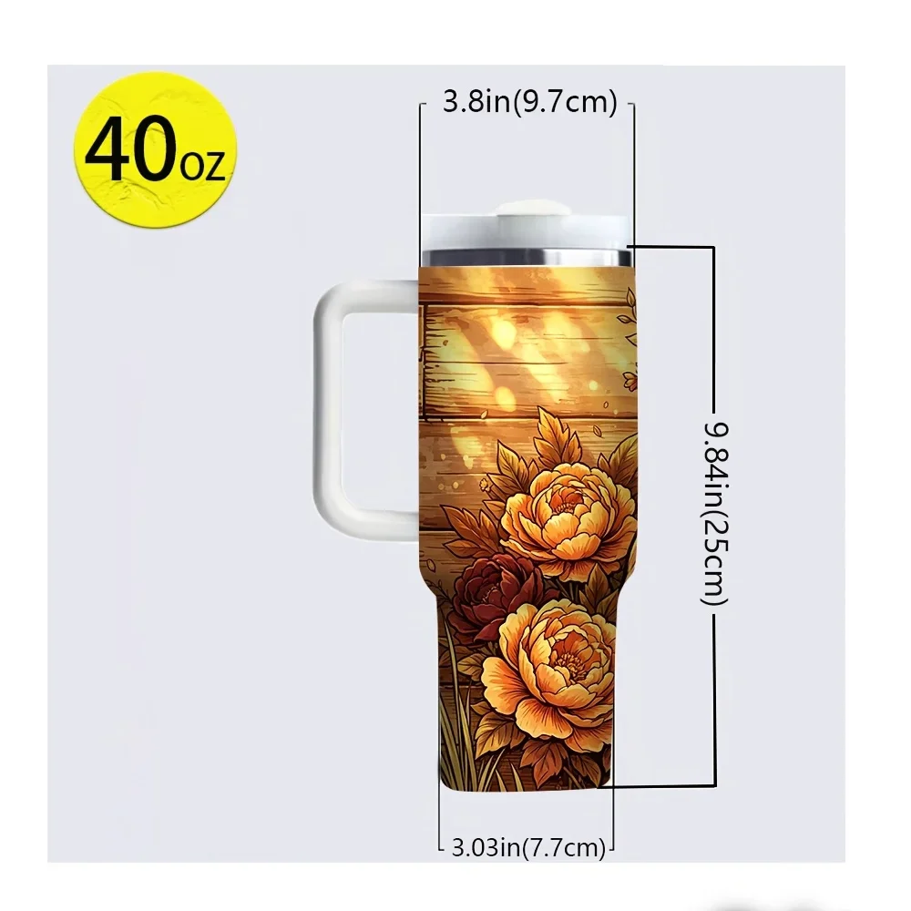 40Oz Tumbler with Handle, Beau - Hunting Outdoor Background ulasan dan harga