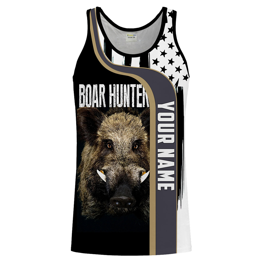 Custom Name Boar Hunter Tank T - Wildman Hunting & Outdoor ulasan dan harga