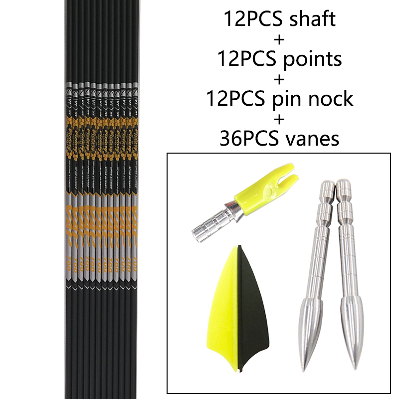 12pcs DIY Archery ID 4.2mm Spi - Arrow Carbon Shaft ulasan dan harga