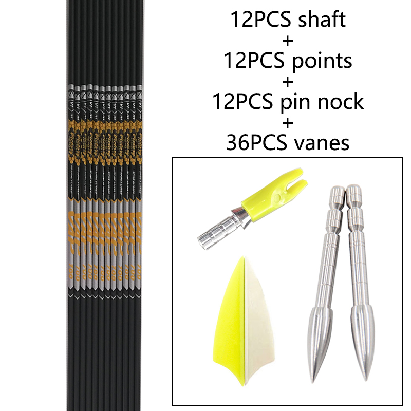 12pcs DIY Archery ID 4.2mm Spi - Arrow Carbon Shaft ulasan dan harga