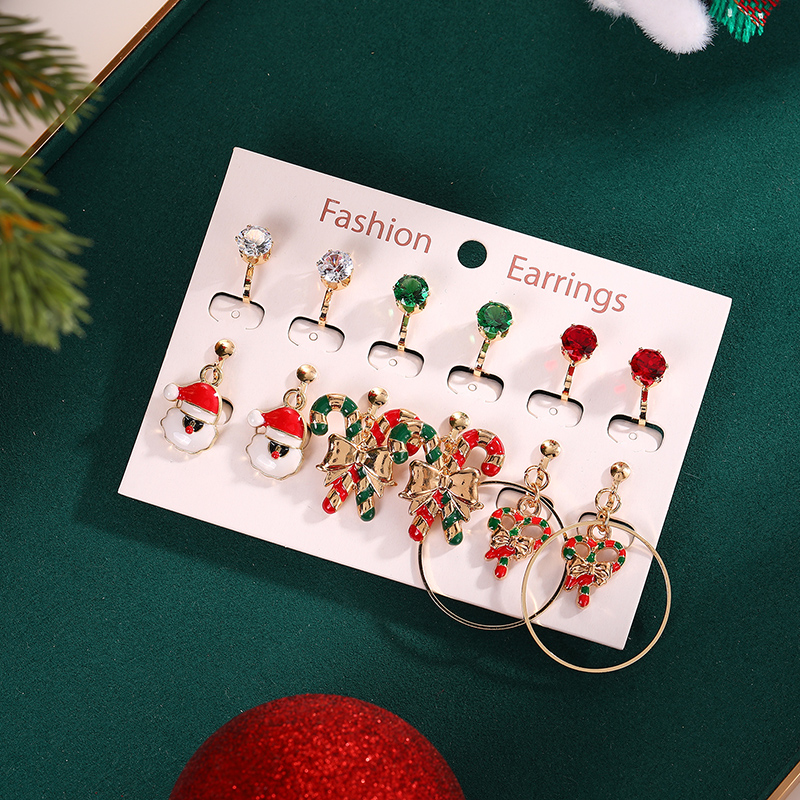 Christmas Clip on Earrings Set - Elk Bugle Call ulasan dan harga