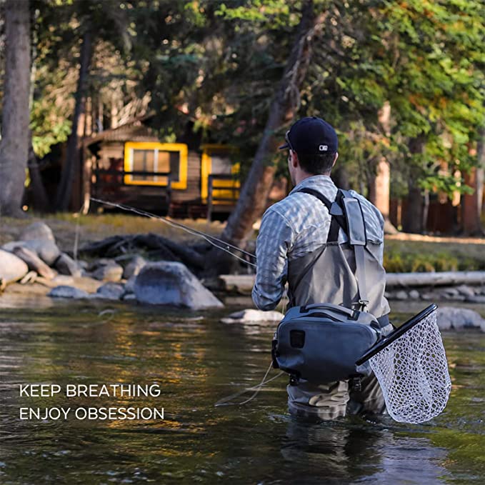 Men's Fly Fishing Waders Three - Fishing Waders Breathable ulasan dan harga