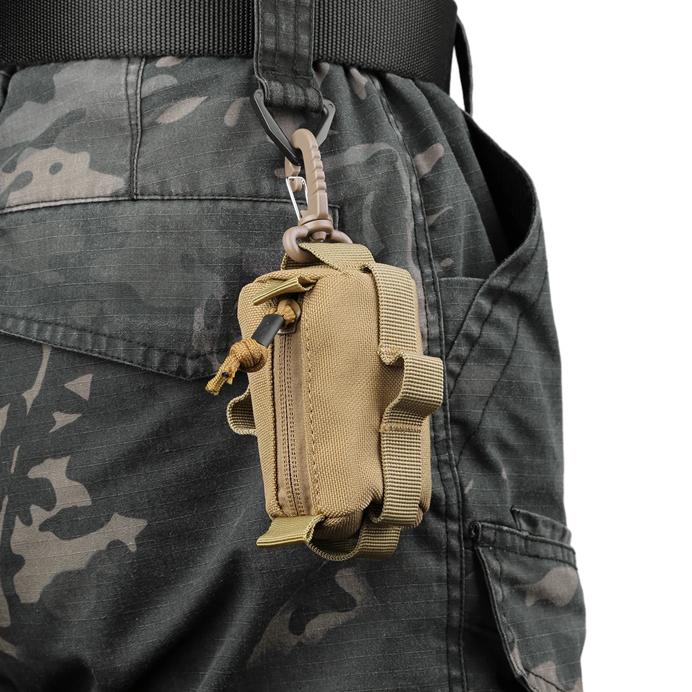 Tactical EDC Pouch Zipper Key  - Hunting Outdoors Card ulasan dan harga