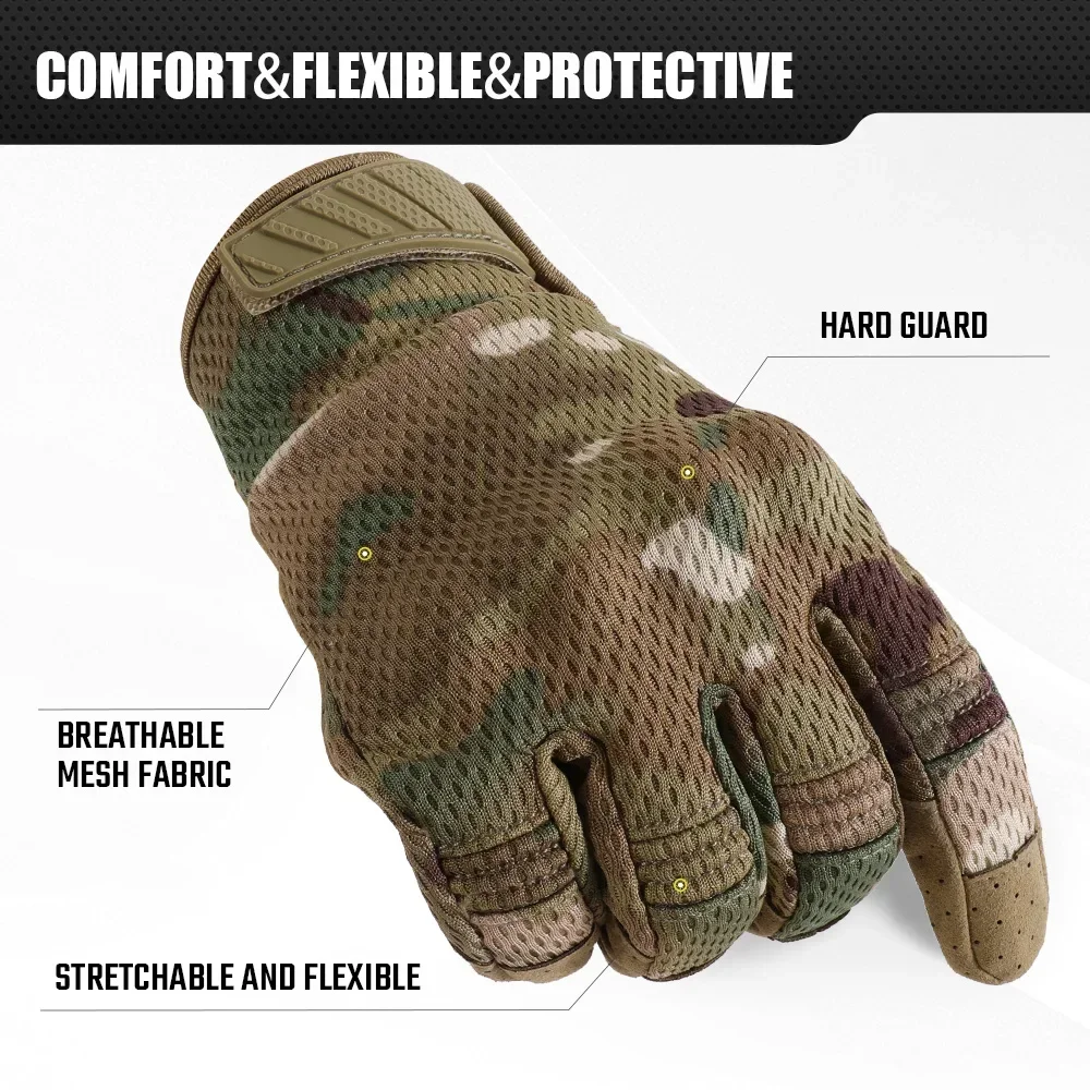 Camo Touch Screen Tactical Glo - Outdoor Hunting Gloves ulasan dan harga