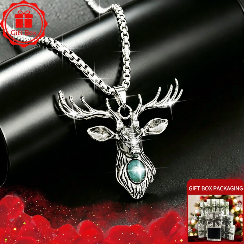 Vintage Stag Deer Head Pendant - Elk Bugle Call ulasan dan harga