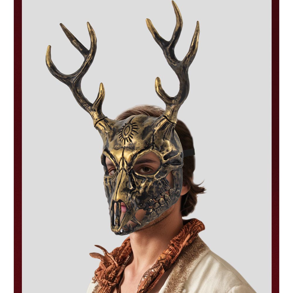 Animal Elk Mask Headpiece Cosp - Elk Bugle Call ulasan dan harga