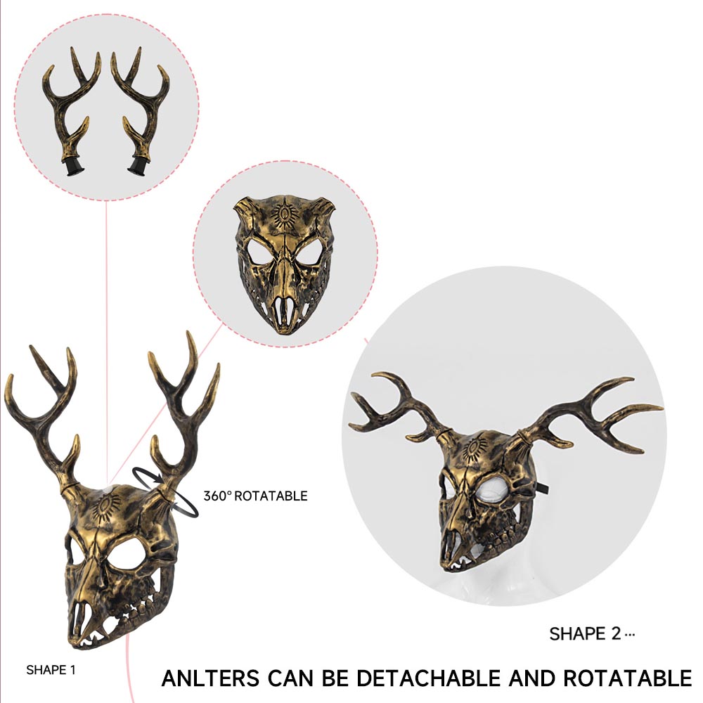 Animal Elk Mask Headpiece Cosp - Elk Bugle Call ulasan dan harga