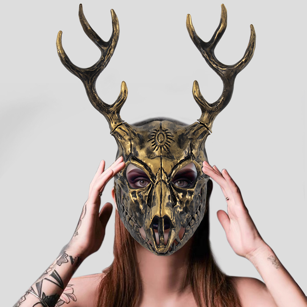 Animal Elk Mask Headpiece Cosp - Elk Bugle Call ulasan dan harga