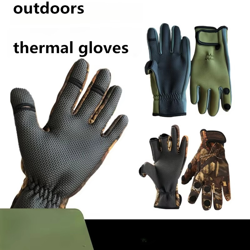 Winter Three Finger Fishing Gl - Outdoor Hunting Gloves ulasan dan harga