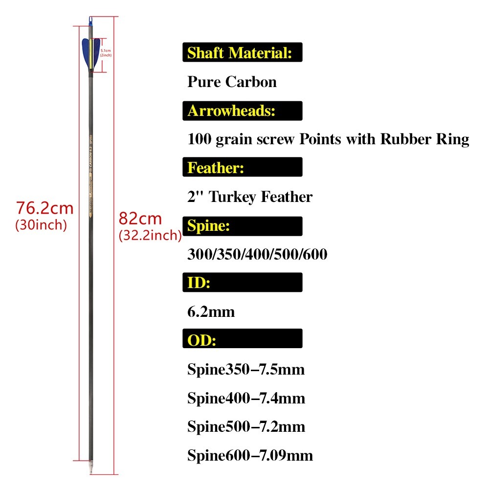 Carbon Arrows 32 Inch Spine 50 - Arrow Carbon Shaft ulasan dan harga