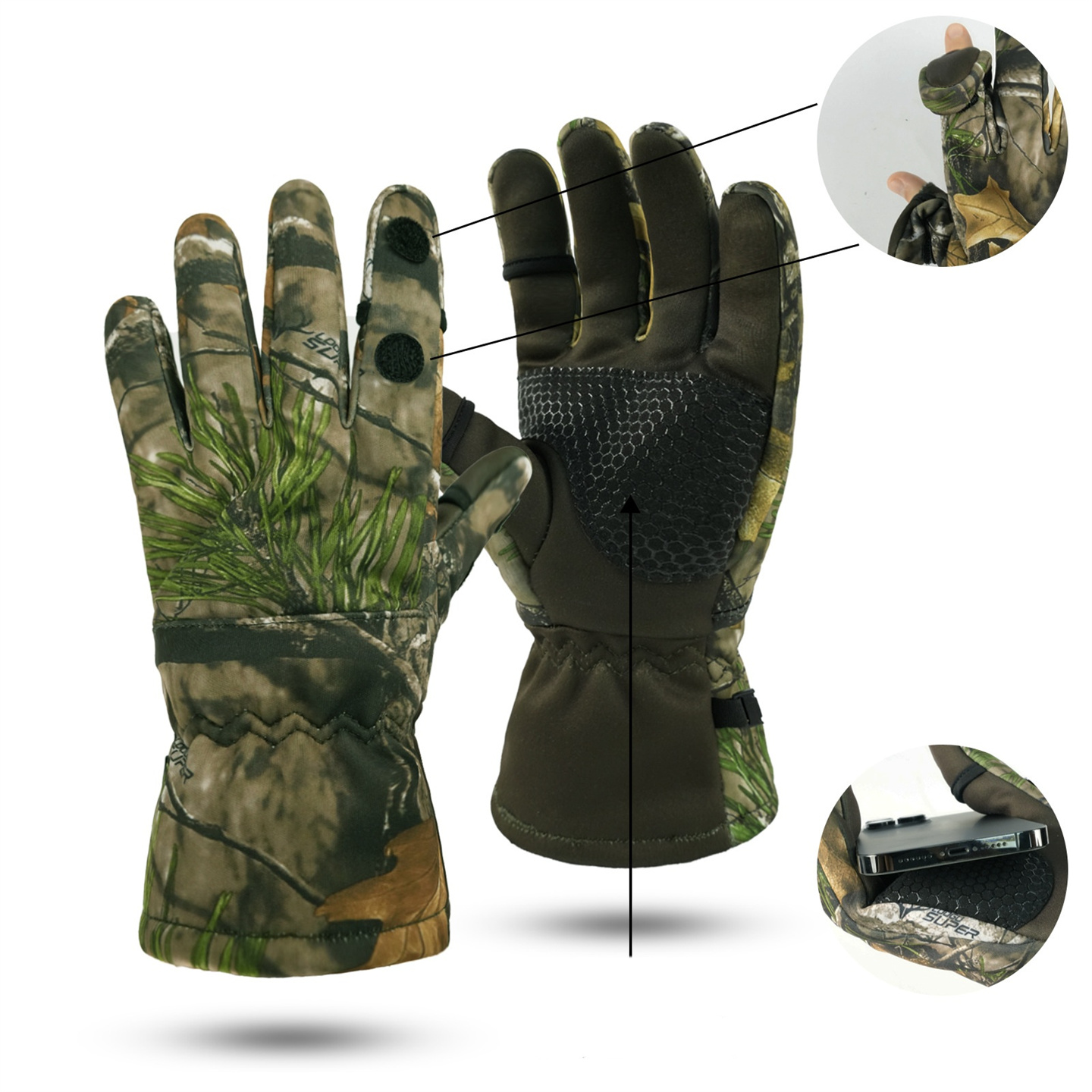 Outdoor Bionic Hunting Camoufl - Outdoor Hunting Gloves ulasan dan harga