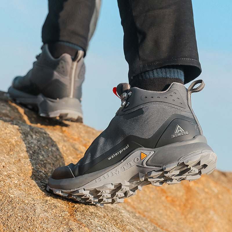 HUMTTO Hiking Shoes Men Outdoo - Hunting Outdoor Boots ulasan dan harga