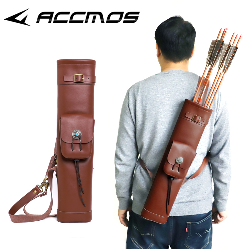 Archery Cowhide Leather Horseb - Quiver Arrow Back ulasan dan harga